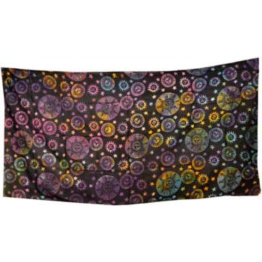 Suns Stars Multi Color altar or Table cloth cotton 40